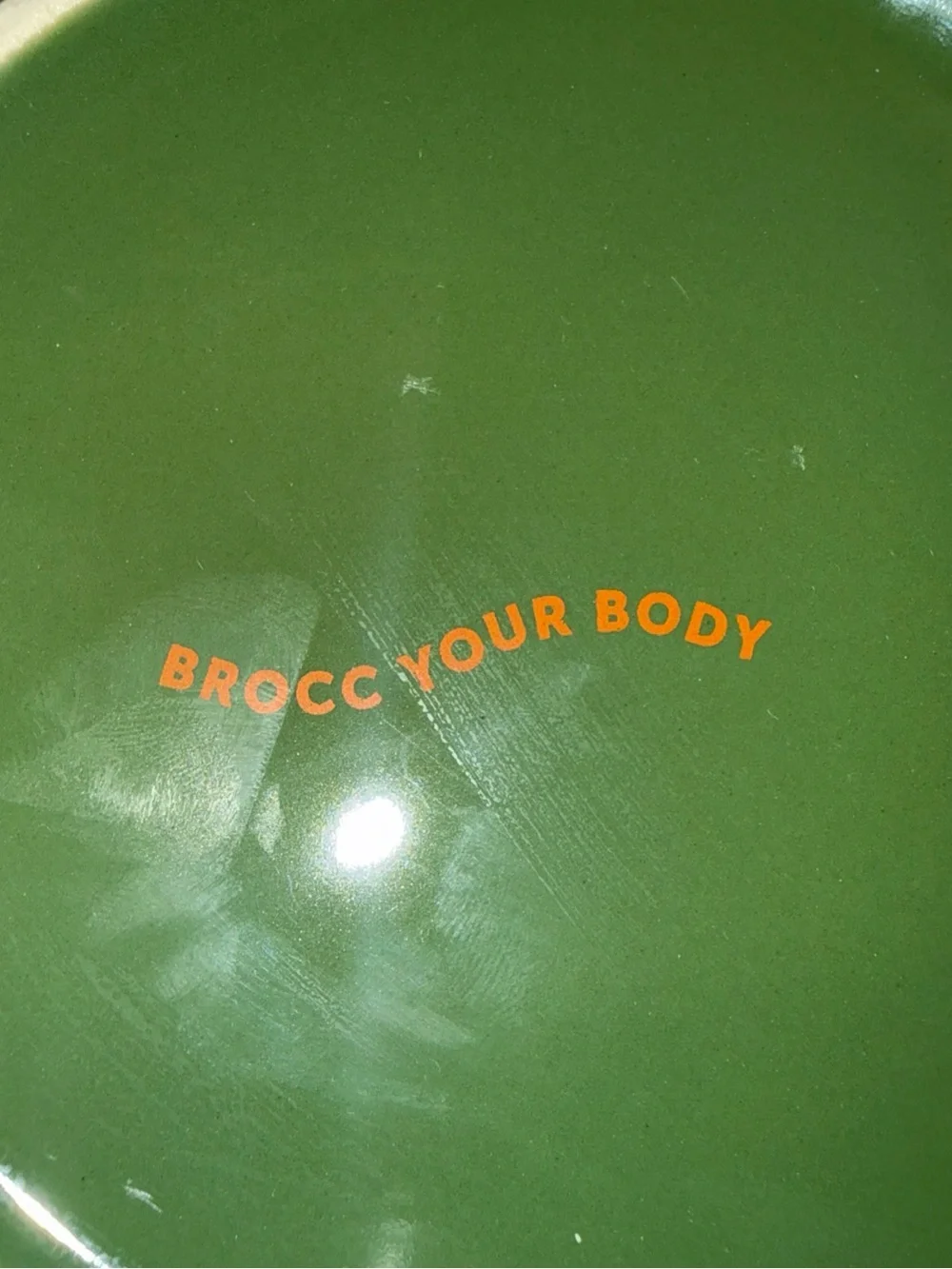 Brocc your body Cream and Olive Green Ceramic Covered Casserole Set